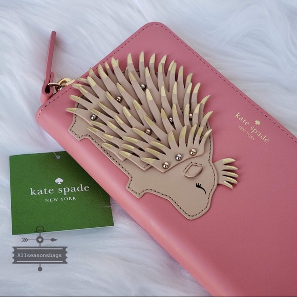 NWT Kate Spade Porcupine Appliqué Lacey Wallet - Picture 3 of 8